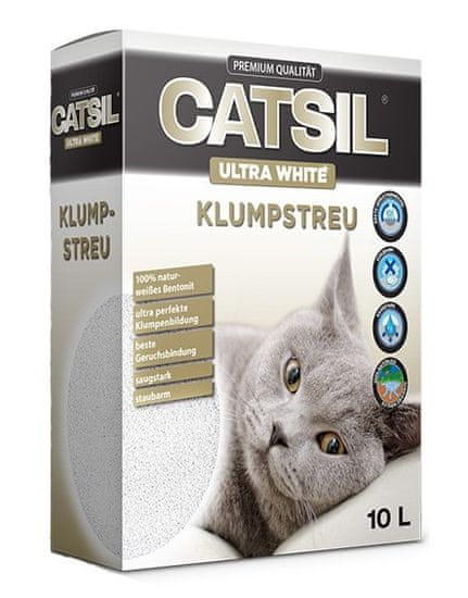 Catsil mačji posip, ultra beli, 10 L - Odprta embalaža1
