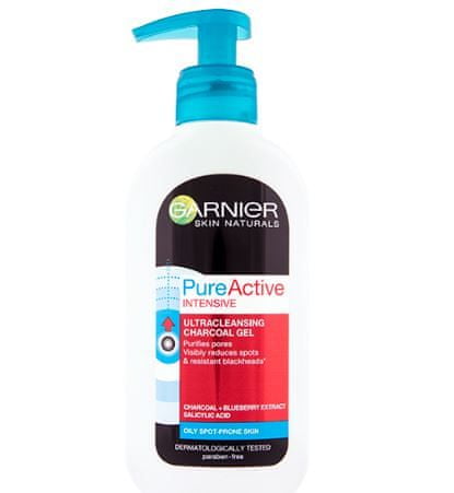 Garnier Skin Naturals Pure Active gel za čiščenje proti ogrcem, 200 ml