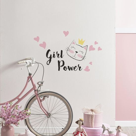 Crearreda stenska dekorativna nalepka napis Girl Power, M