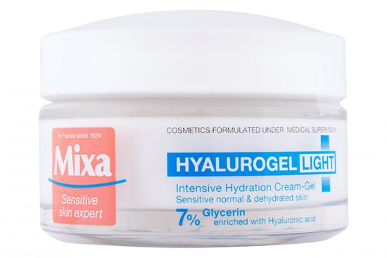 Mixa Hyalurogel Light intenzivno vlaženje, občutljiva normalna in dehidrirana koža 50ml - Odprta embalaža