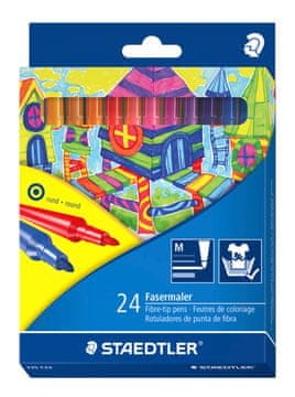 Staedtler Fixy komplet 24 barvnih flomastrov, 1 mm