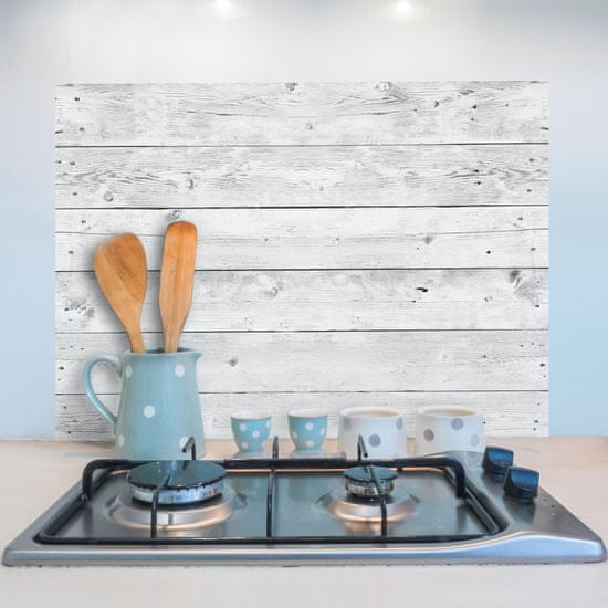 Crearreda kuhinjska zaščitna dekoracija Sivi les, 47 x 65 cm