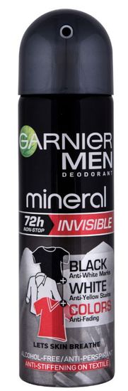 Garnier deodorant Mineral Men Invisible Black, White&Colors, 150 ml