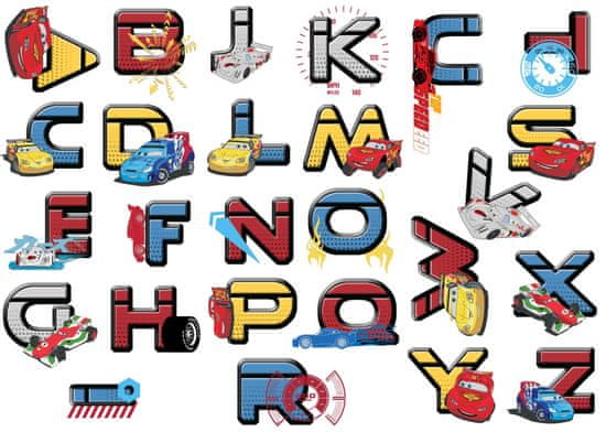 Graham & Brown stenska dekorativna nalepka, Disney Cars abeceda
