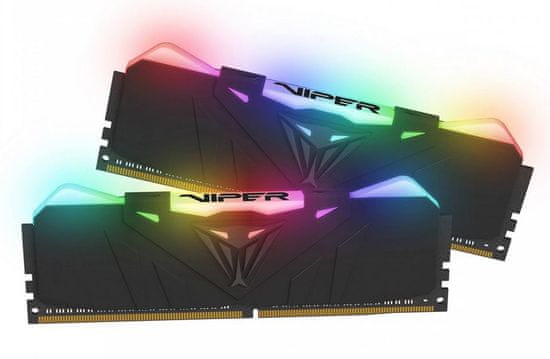 Patriot pomnilnik (RAM) Viper RGB 16GB (2x8GB) DDR4, 3000MHz, CL15, črn (PATME-16GB_DDR4_30RG)