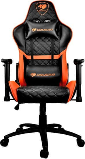 Cougar gaming stol Armor One, črno oranžen