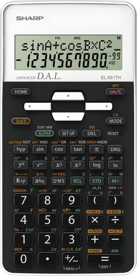 Sharp tehnični kalkulator EL531THBWH, črno-bel