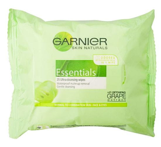 Garnier robčki za odstranjevanje ličil Skin Naturals, 25 kosov