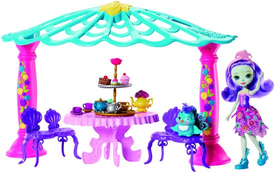 Mattel Enchantimals punčka s pavom in paviljonom