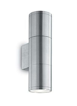 Ideal Lux zunanja stenska svetilka Gun AP2 Small alluminium 033013, sijoči krom