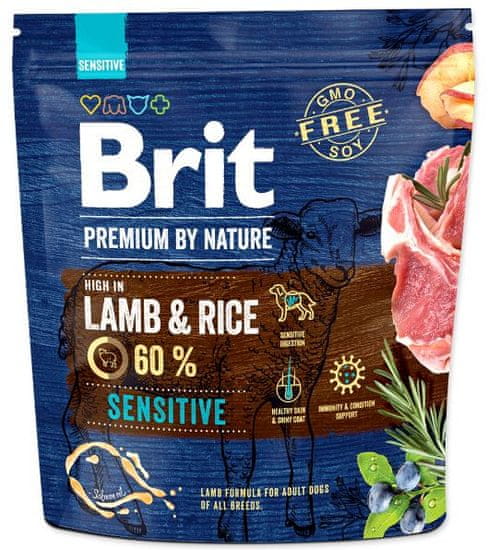 Brit hrana za pse Premium by Nature Sensitive, jagnjetina, 1 kg