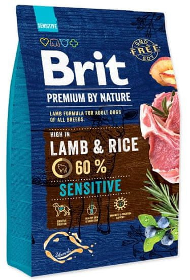 Brit hrana za pse Premium by Nature Sensitive, jagnjetina, 3 kg