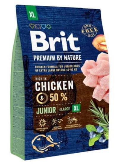 Brit hrana za pasje mladiče Premium by Nature Junior XL, 3 kg
