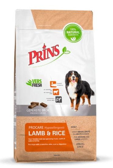 Prins hrana za pse ProCare Lamb&Rice Hypoallergic, 15 kg