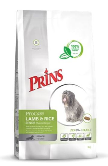 Prins hrana za pse Lamb&Rice Senior Hypoallergic, 15 kg