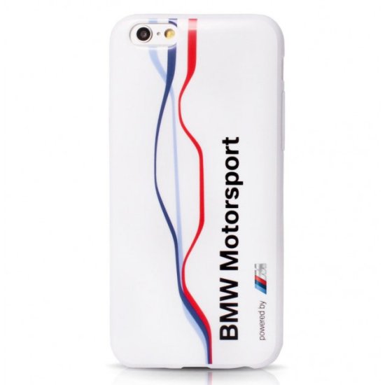 Bmw ovitek za iPhone 6/6S M Tricolor Stripe Tpu White