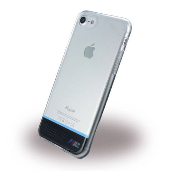 Bmw ovitek za iPhone 7 M Blue Stripe Transparent Silver