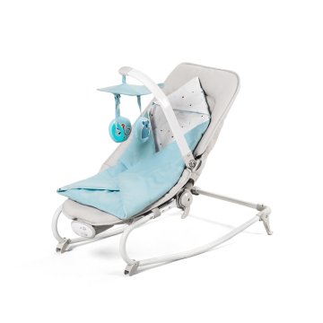 Kinderkraft otroški ležalnik FELIO Light Blue, svetlo moder - Odprta embalaža
