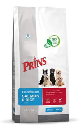 Prins hrana za pse Fit Selection Dog Salmon & Rice, 15 kg