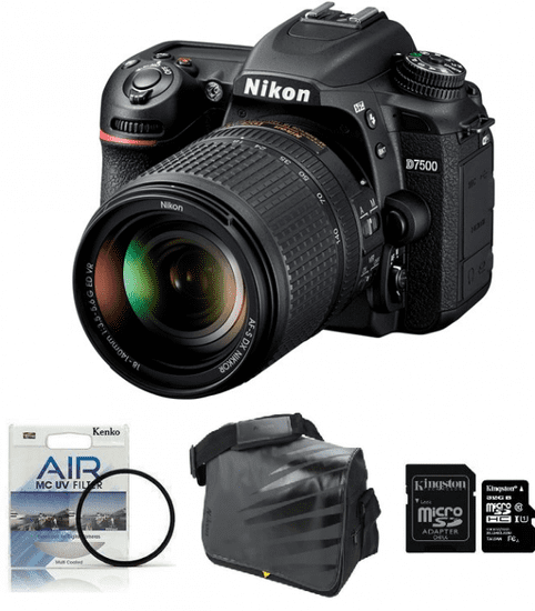 Nikon fotoaparat D-7500 kit 18-140VR + Fatbox 32GB + UV filter - Odprta embalaža