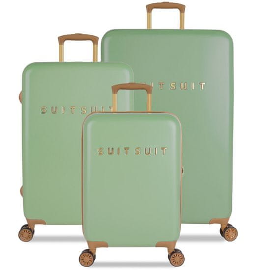 SuitSuit komplet potovalnih kovčkov TR-7103/3 - Fab Seventies Basil Green, zeleni - odprta embalaža