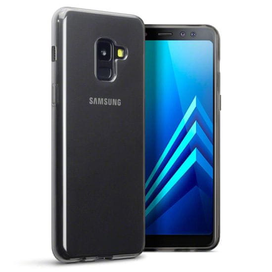 Ultra tanek silikonski ovitek za Samsung Galaxy A8 in Galaxy A5 2018 , prozorno črn
