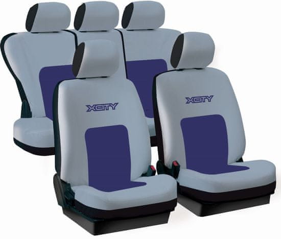 Harmony prevleke za sedeže X-City, sivo-modre