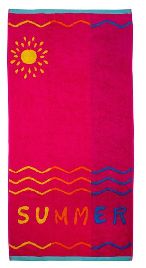 Svilanit brisača za plažo Pink Summer