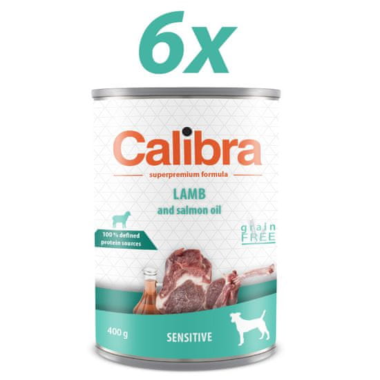 Calibra mokra hrana za pse Sensitive, jagnjetina, 6x400 g