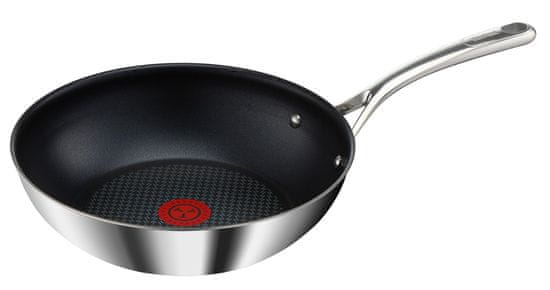 Tefal wok ponev RESERVE Collection E4752044, troslojna, 28 cm, s pokrovom