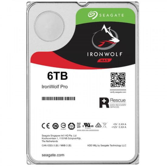 Seagate NAS trdi disk IronWolf Pro 6 TB, 8.89 cm (3.5"), SATA, 6 Gb/s, 7200 obratov