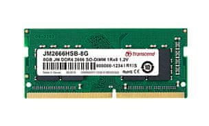 Transcend pomnilnik (RAM) JetRam 8 GB, DDR4, PC2666, CL19, 1,2 V, SO-DIMM