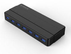 Orico USB razdelilnik H7928-U3, USB 3.0, 7 vhodov, črn