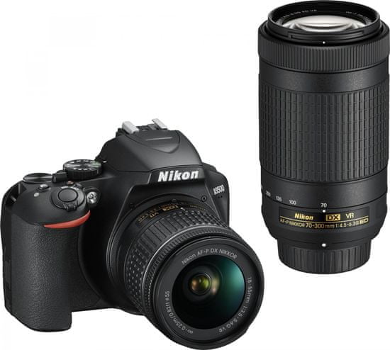 Nikon DSLR fotoaparat D3500 + AF-P 18-55VR + AF-P 70-300VR