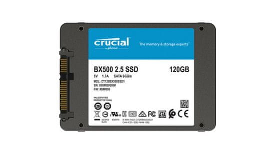 Crucial SSD disk BX500, 120 GB, 2.5'' SATA 3D TLC, 7 mm