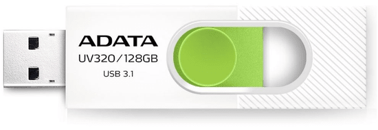 A-Data UV320 USB spominski ključ, 128 GB, belo-zelen