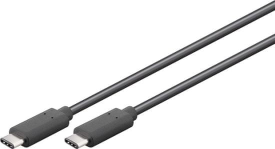 Goobay USB-C 3.1 kabel SuperSpeed, 0.5 m, črn - odprta embalaža