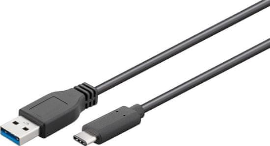 Goobay USB-C v USB A 3.0 kabel SuperSpeed, 1.5 m, črn