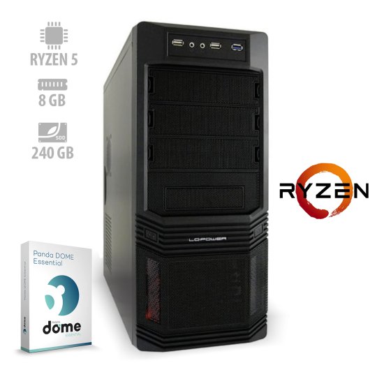 mimovrste=) namizni računalnik Responsive Ryzen5/8GB/SSD240GB/FreeDOS