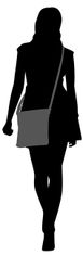 Lagen Ženska usnjena torbica crossbody BLC/4576/22 BLK/CGN