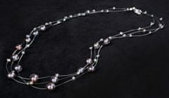 JwL Luxury Pearls Ogrlica iz levitacijskih temnih pristnih biserov JL0325