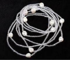 JwL Luxury Pearls Dolga ogrlica iz belih pristnih biserov JL0427