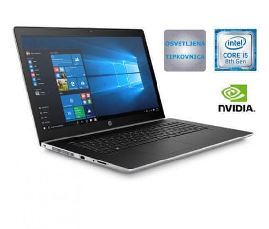 HP prenosnik ProBook 470 G5 i5-8250U/8GB/SSD256GB+1TB/17,3FHD/GF930MX/W10H (4WU53ES)
