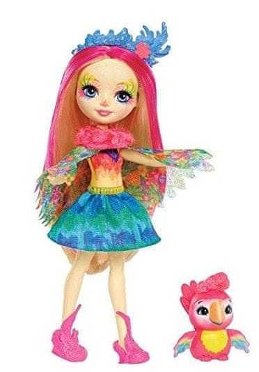 Mattel Enchantimals lutka Peeki in papiga