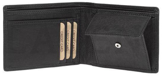 Lagen Moška usnjena denarnica 7176 E BLK