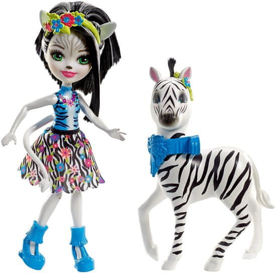 Mattel Enchantimals lutka Zelena in zebra