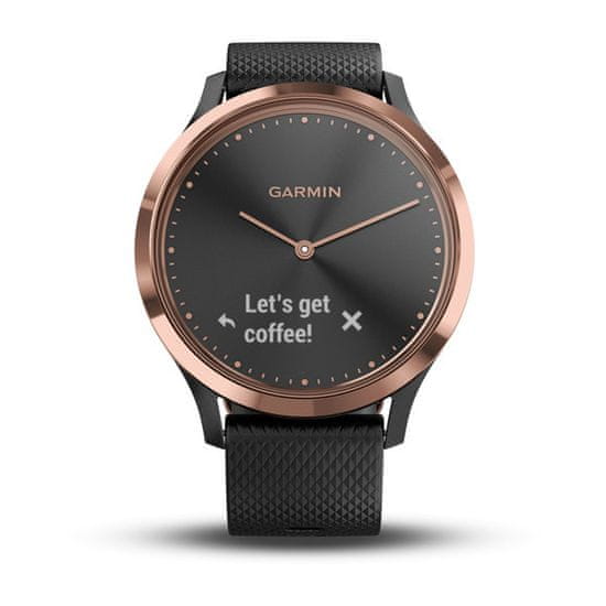 Garmin vivomove HR sport rose gold S M black sport band