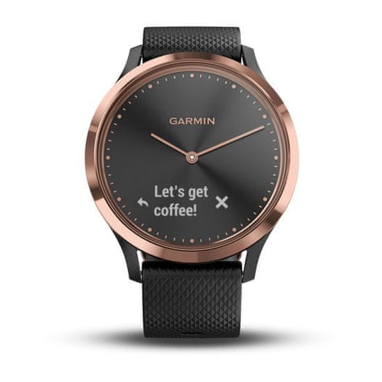 Garmin vivomove HR sport, rose gold, S/M, black sport band - Odprta embalaža