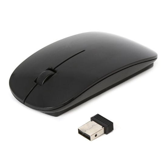 Omega optična brezžična miška OM414, USB nano sprejemnik, 1000dpi, 3 tipke, črna