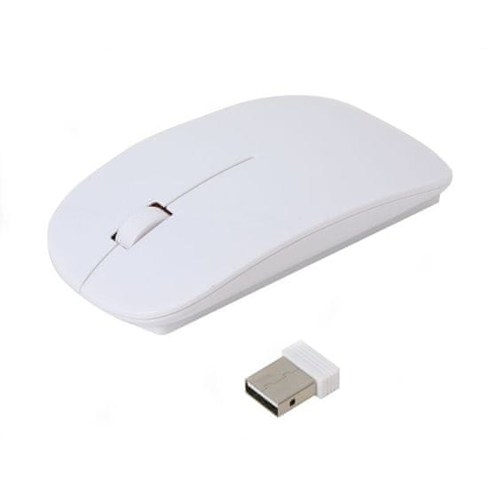 Omega optična brezžična miška OM414, USB nano sprejemnik, 1000dpi, 3 tipke, bela